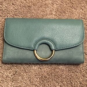 Lauren Conrad baby teal blue wallet